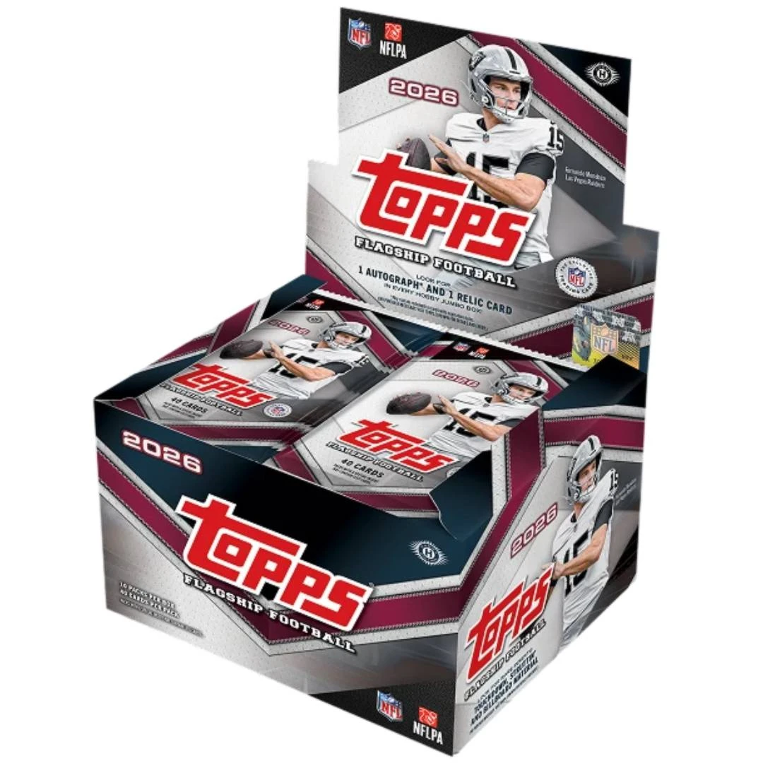 2026 TOPPS FLAGSHIP FOOTBALL JUMBO BOX (1 AUTO & RELIC) NFL